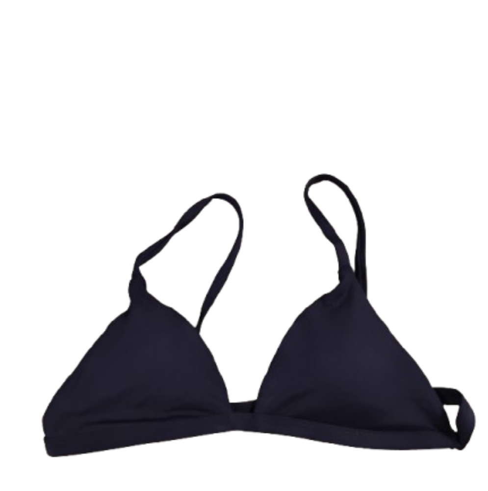 Midori Swim Women's Navy Blue Triangle Bikini Top Sz M
